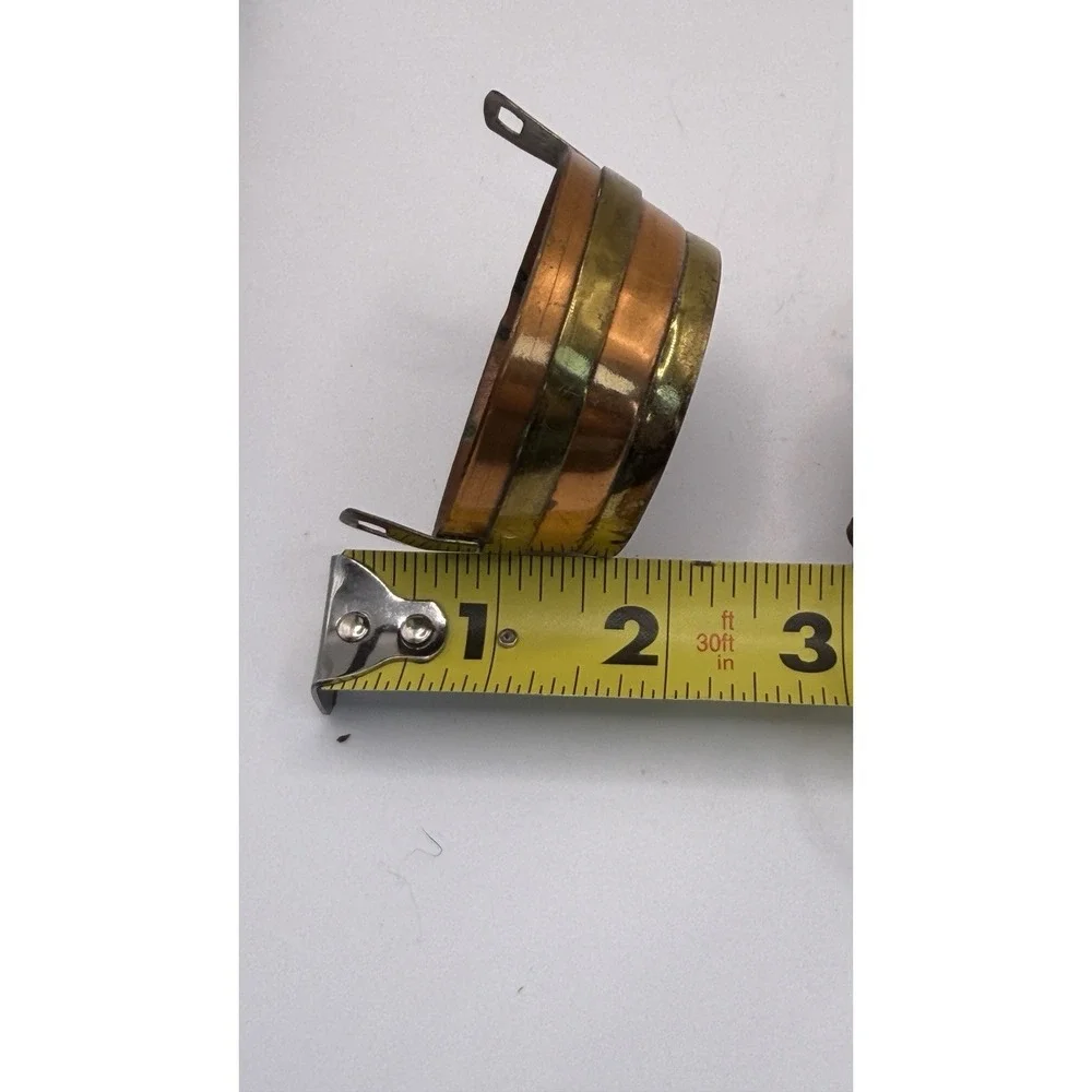 Miniature Doll Copper Basket & Wash Bucket w/ Brush‎ Vintage Victorian 2